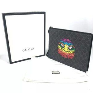GUCCI 547084 GG Supreme BESTIARY Bag pouch with strap Clutch bag